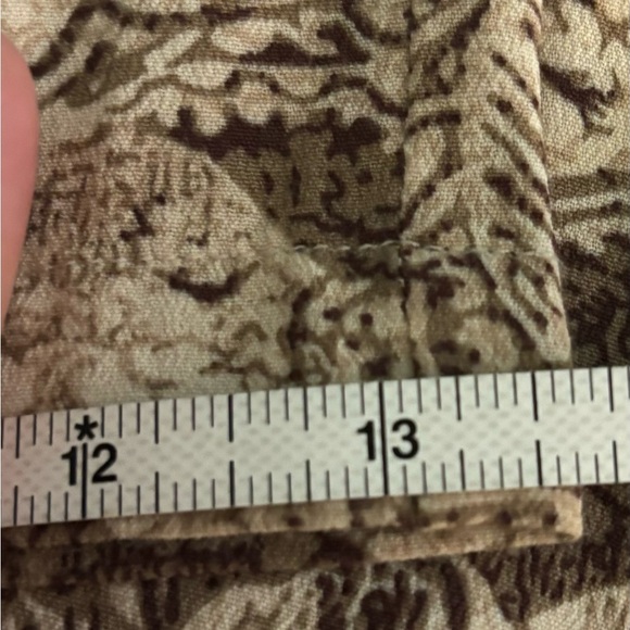 Vintage The Limited Womens Rayon High Waisted Wide Leg Tan Brown Pattern Pants M - Picture 11 of 11